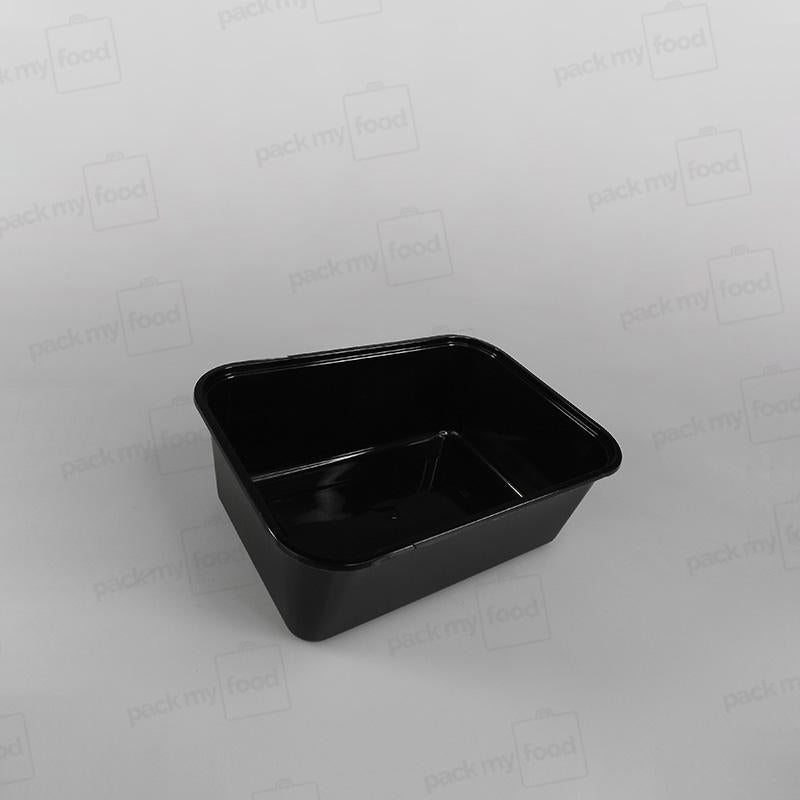 Black Rectangular Microwavable Container