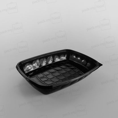 Somoplast Extra Large Black Microwavable Container - 1500cc