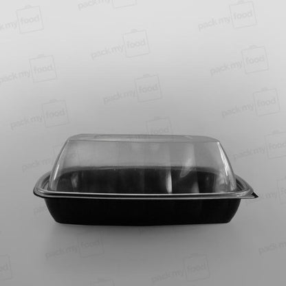 Somoplast Extra Large Black Microwavable Container - 1500cc