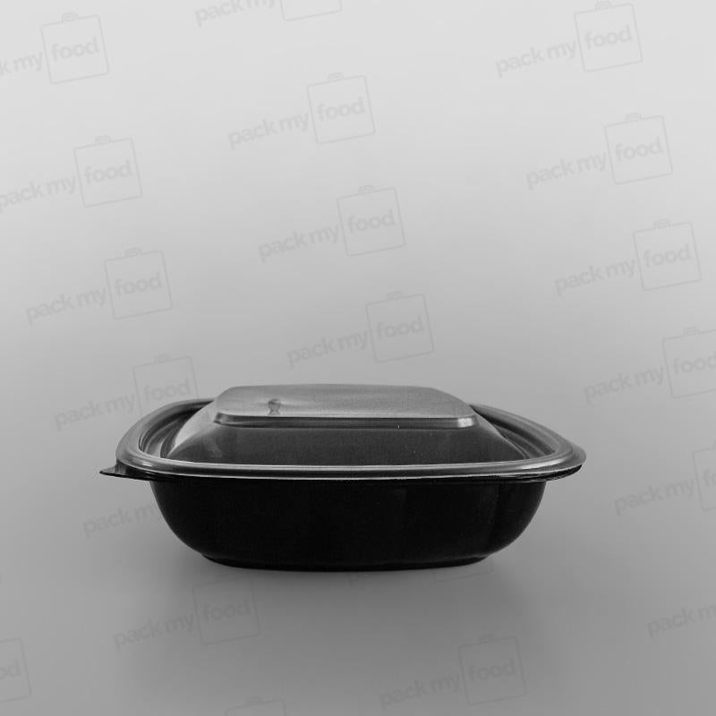 Somoplast Square Black Microwavable Container - 500cc