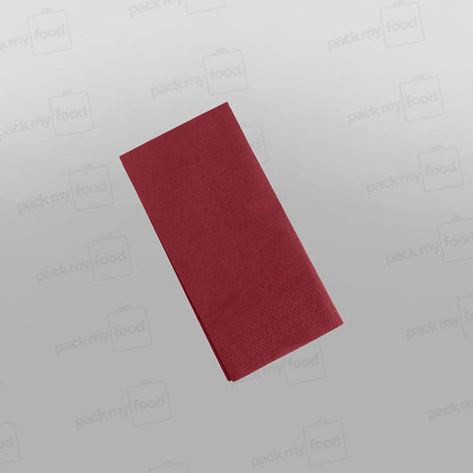 Poppies Napkin Bordeaux 2 Ply - 8 Fold