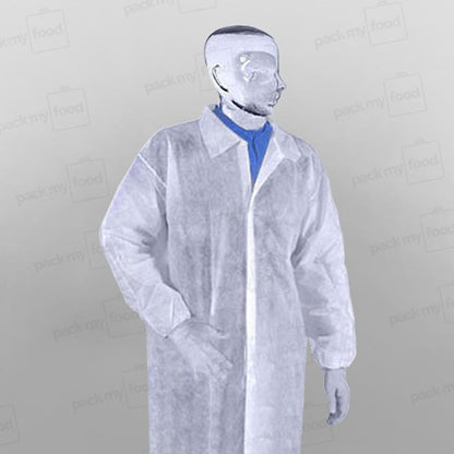Non Woven Visitor Coat White