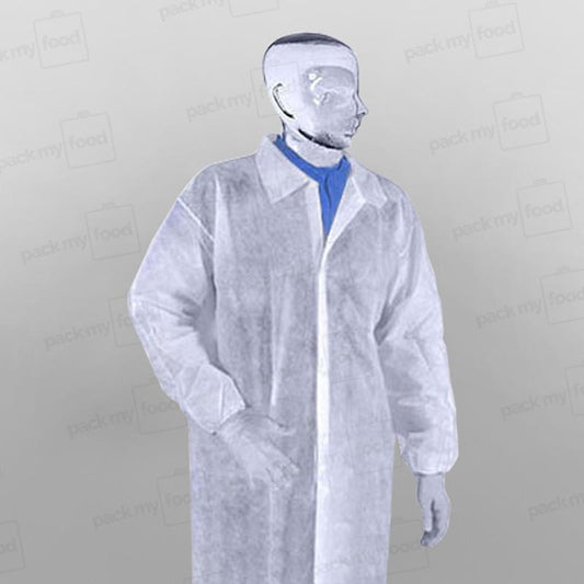 Non Woven Visitor Coat White