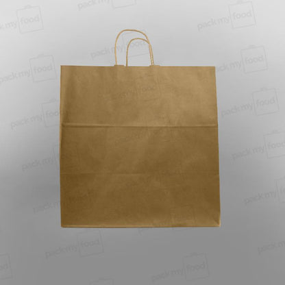 Premium Ribbed Kraft Paper Bag Twisted Handle