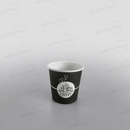 Somoplast Black Paper Cup Hot - 4oz