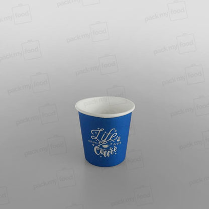Somoplast Blue Paper Cup Hot - 4oz