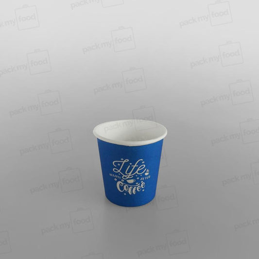 Somoplast Blue Paper Cup Hot - 4oz