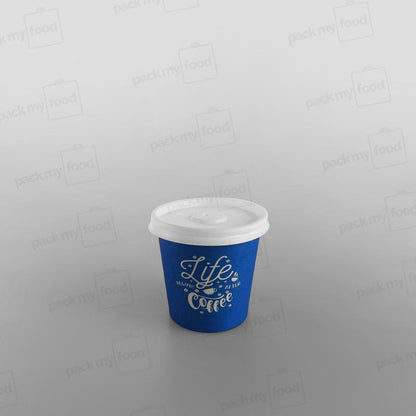 Somoplast Blue Paper Cup Hot - 4oz