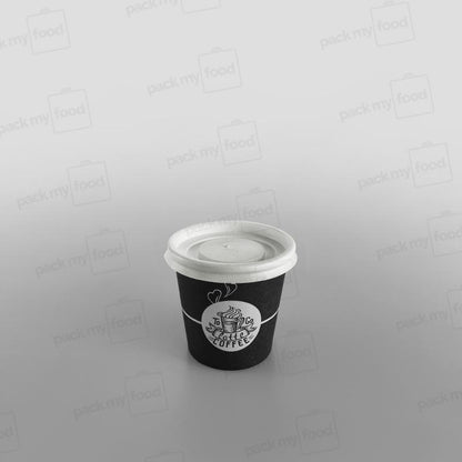 Somoplast Black Paper Cup Hot - 4oz