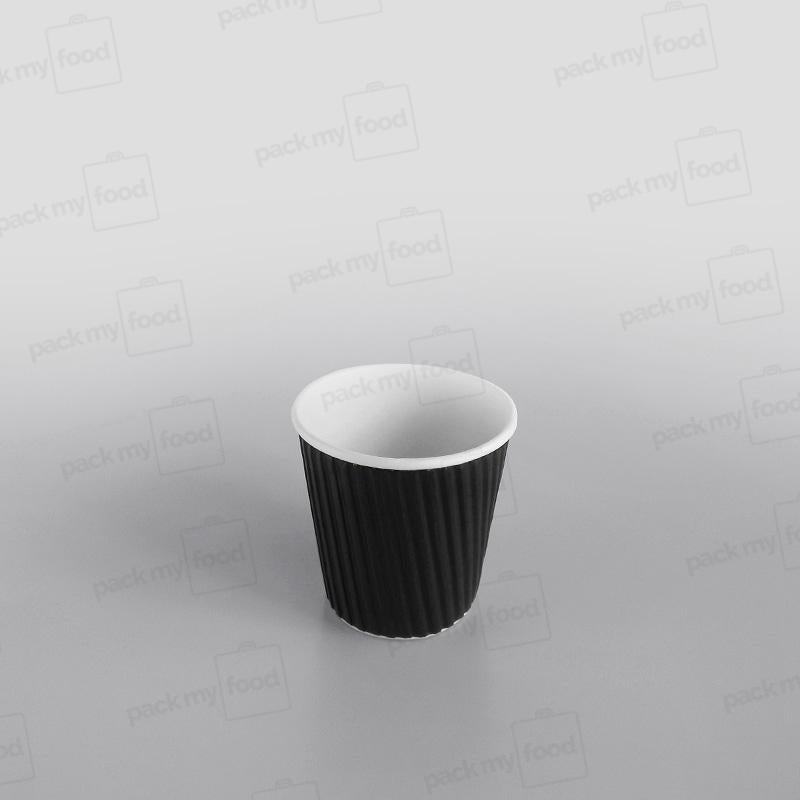 Ripple Kraft Paper Cup Hot - Black