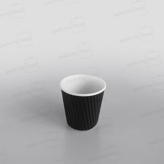 Ripple Kraft Paper Cup Hot - Black