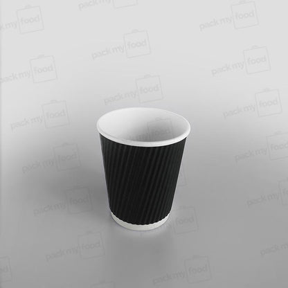 Ripple Kraft Paper Cup Hot - Black