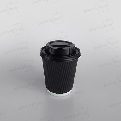 Ripple Kraft Paper Cup Hot - Black