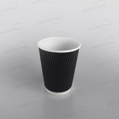 Ripple Kraft Paper Cup Hot - Black
