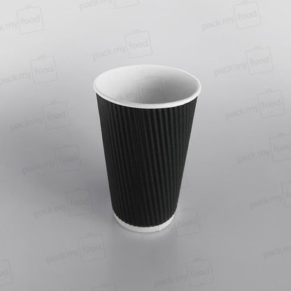 Ripple Kraft Paper Cup Hot - Black
