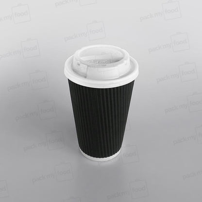 Ripple Kraft Paper Cup Hot - Black