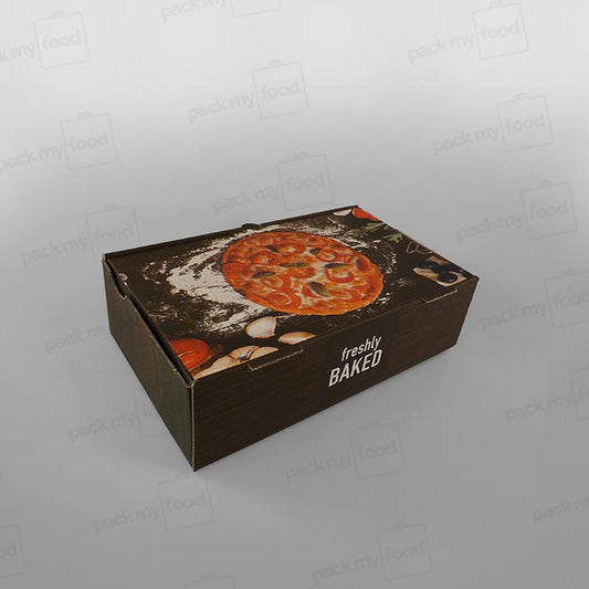 White Printed Calzone Box - Freshly Baked [16 x 28 x 8inch]
