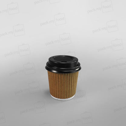 Somo Plastic Sip Through Lid Black - 4oz