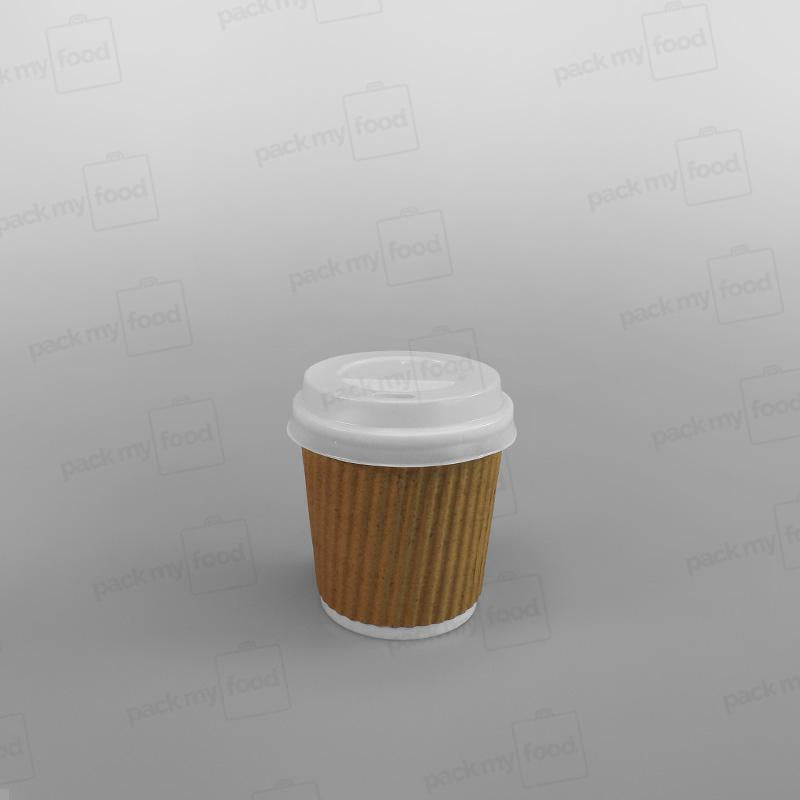 Somo Plastic Sip Through Lid White [4oz]