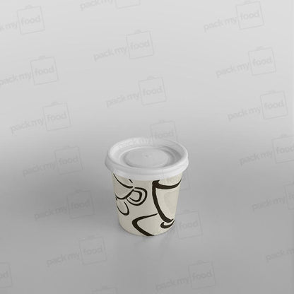Solo [VL34N] Plastic Vented Lid White [4oz]