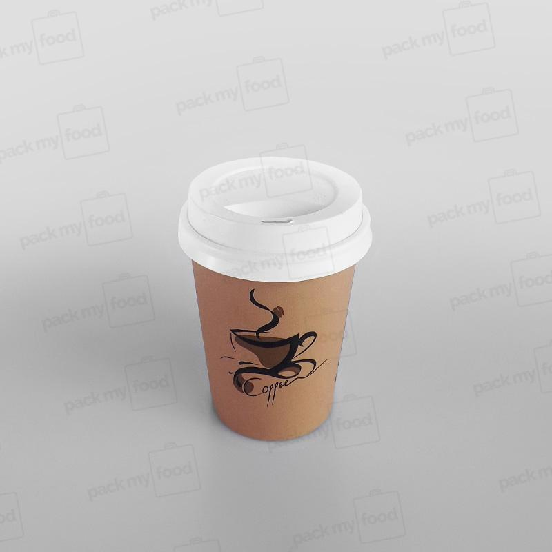 Hippo Hot Plastic Lid - White Domed