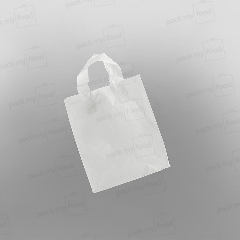 SOS White Plastic Carrier Bag