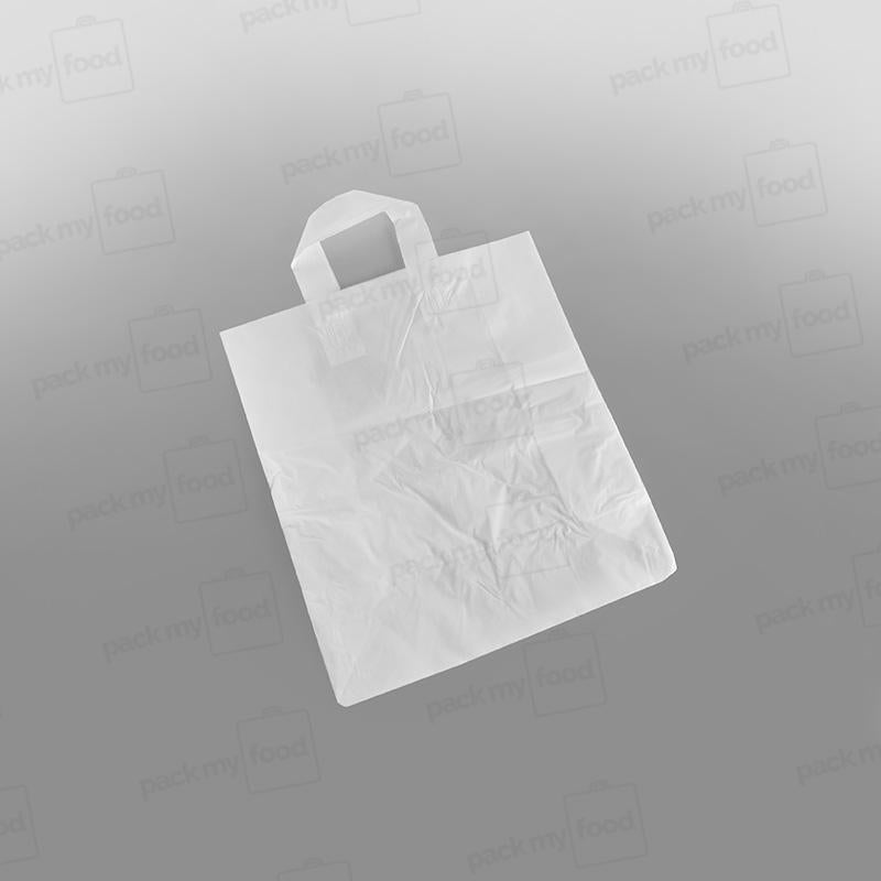 SOS White Plastic Carrier Bag