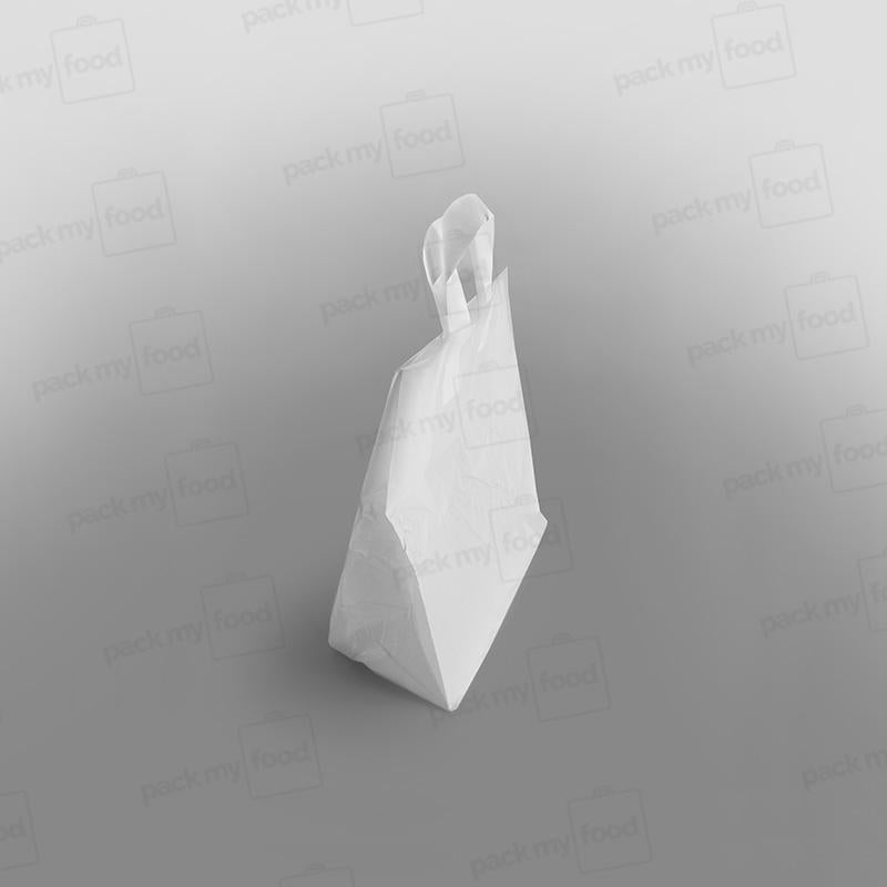 SOS White Plastic Carrier Bag