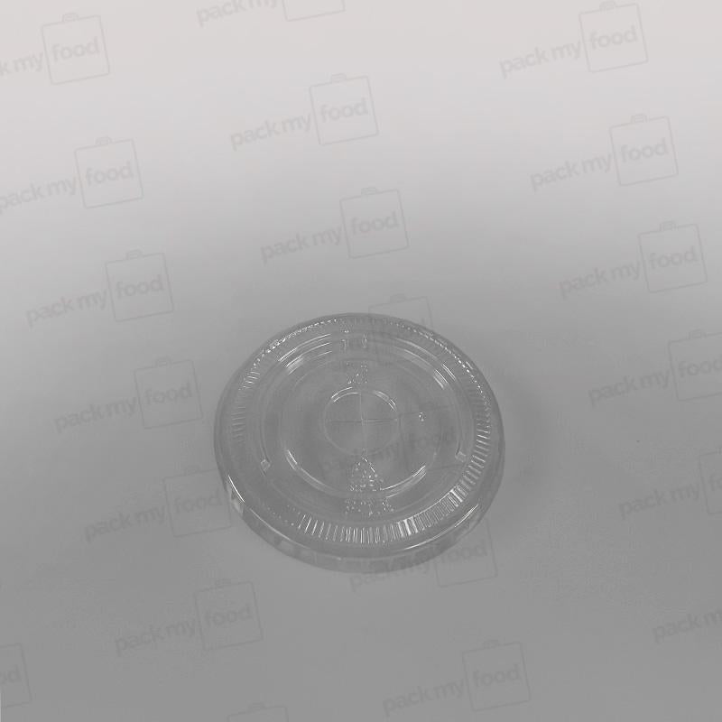Recycled Plastic Flat Lid With Straw Slot To Fit 9oz Cup PLC09G