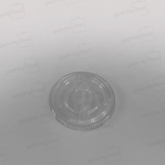 Recycled Plastic Flat Lid With Straw Slot To Fit 9oz Cup PLC09G