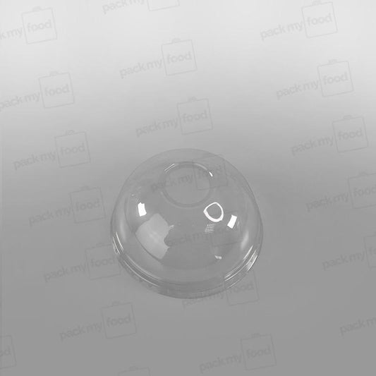 Go-Pak Clear rPET Domed Lid - 9oz Closed/No Hole