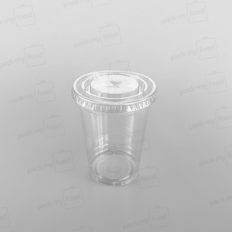 Somoplast Plastic Clear Flat Lid Straw Slot