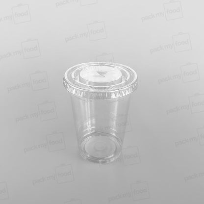 Somoplast Plastic Clear Flat Lid Straw Slot