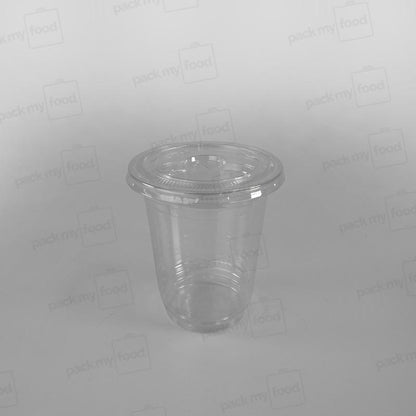 Recycled Plastic Flat Lid With Straw Slot To Fit 12oz Cup PLC11G