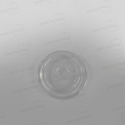 Recycled Plastic Flat Lid With Straw Slot To Fit 16-20oz Cups PLC12G, PLC13G