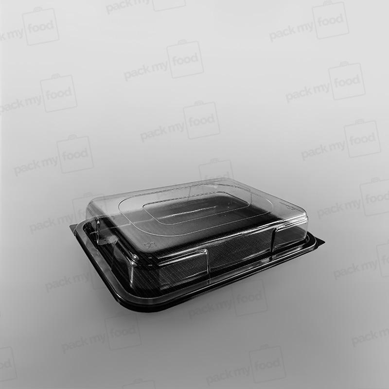Plastic Rectangular Platter - Black Base