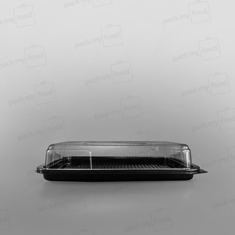 Plastic Rectangular Platter - Black Base