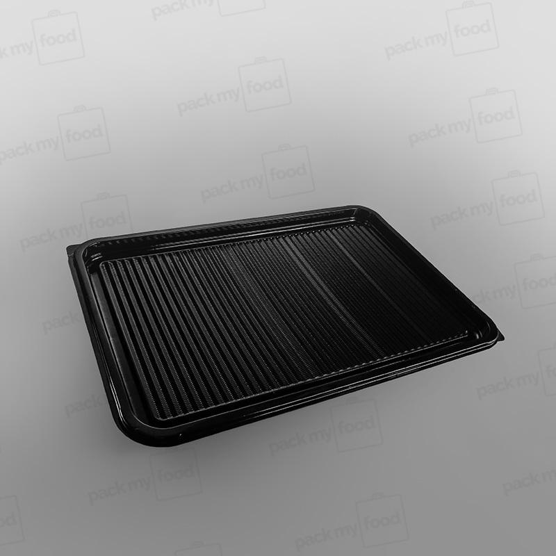 Plastic Rectangular Platter - Black Base