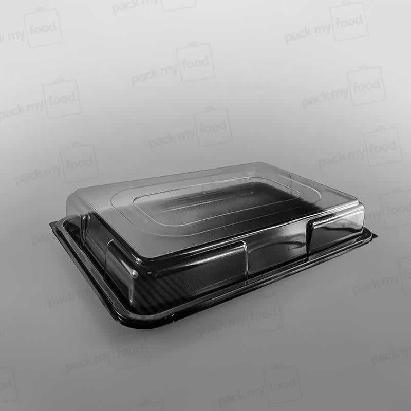 Plastic Rectangular Platter - Black Base