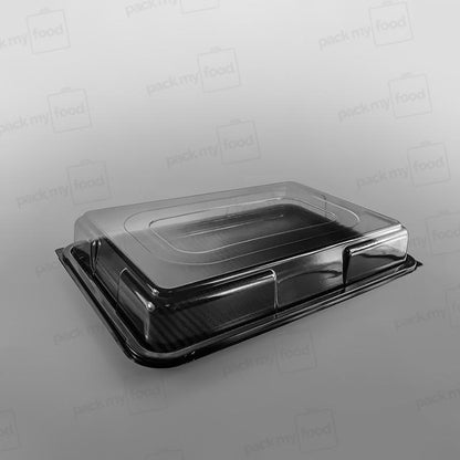 Plastic Rectangular Platter - Black Base