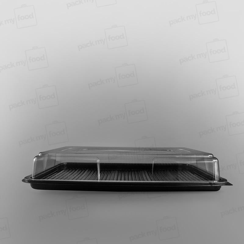 Plastic Rectangular Platter - Black Base
