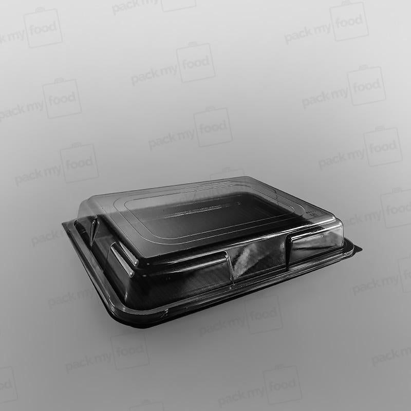 Plastic Rectangular Platter - Black Base