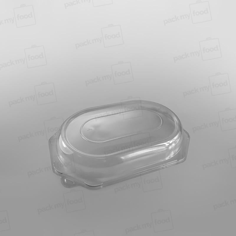 Clear Domed Lid For Octagonal Black Plastic Platter Base