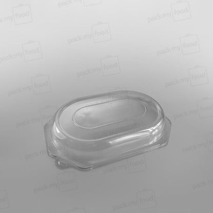 Clear Domed Lid For Octagonal Black Plastic Platter Base