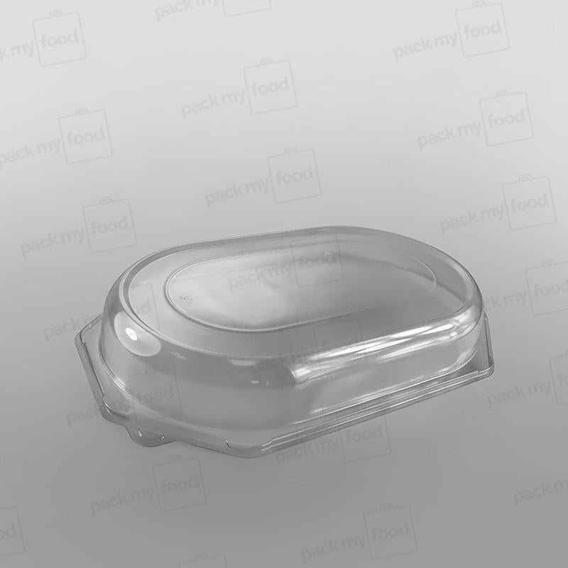 Clear Domed Lid For Octagonal Black Plastic Platter Base