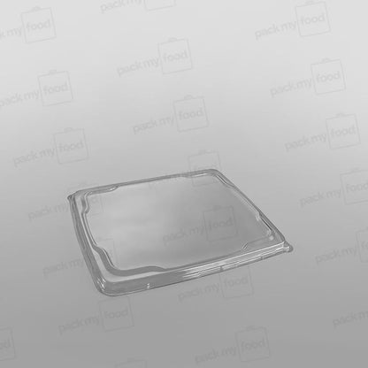 5 Compartment Black Plastic Platter Lid
