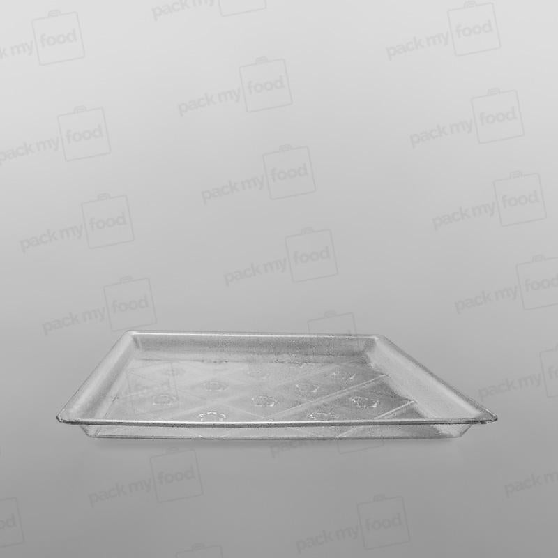 Plastic Square Tray Clear