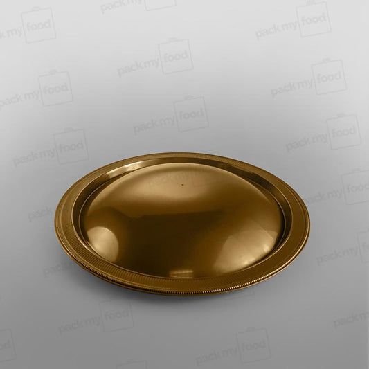 Plastic Gold Domed Presentation Plates - 290 x 290 x 35mm Internal