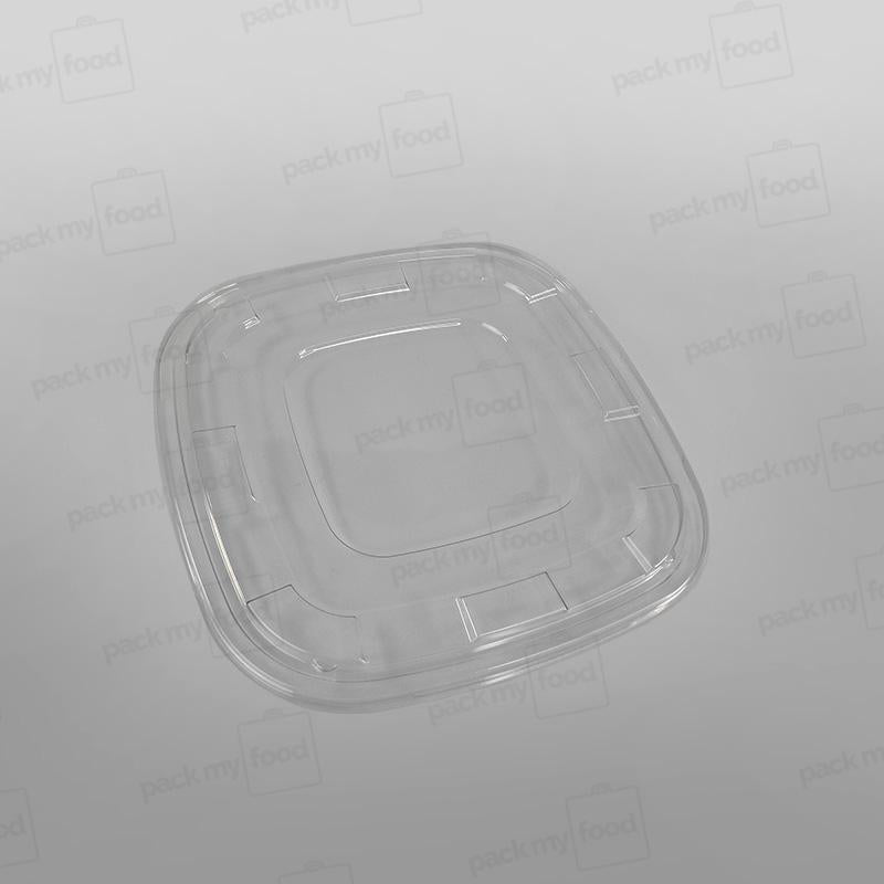 PET Lid For Sabert Square Catering Bowl