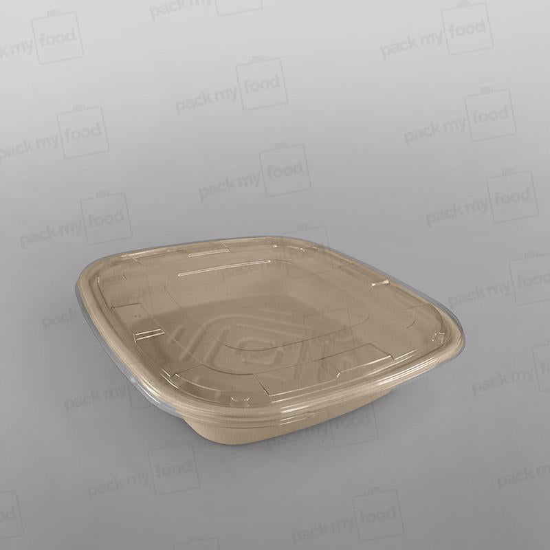 PET Lid For Sabert Square Catering Bowl